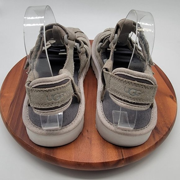 UGG Mens Shoes Size 8 Gray Suede Dune Fisherman Strap Comfort 1099754 Sandal - Picture 3 of 12
